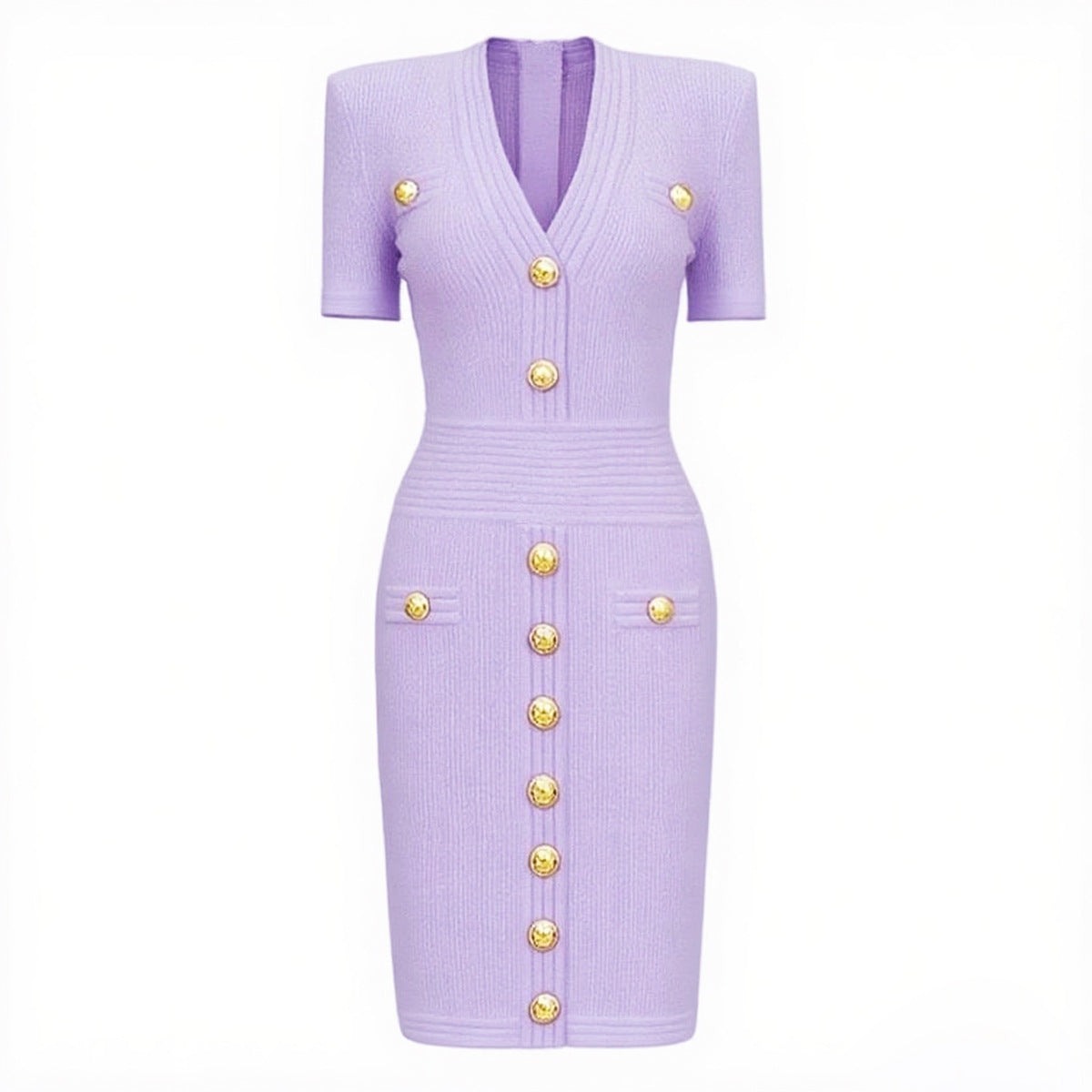 Fashionable Knitted Slim Fit Slimming Sleeve Dresses
