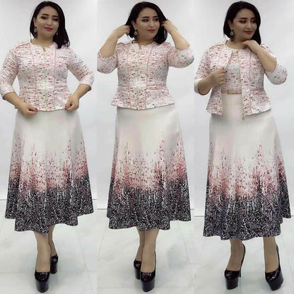 Women's African Wear With Slim Dress Professional Suits