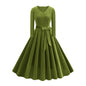 Women's Long-sleeved Autumn Halloween Retro Elegant Large Dresses
