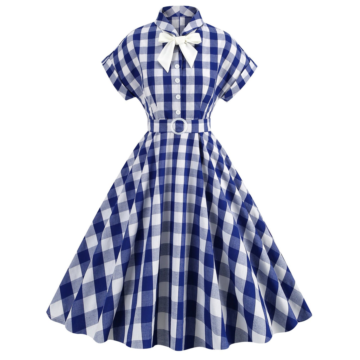 Barbie Pink Death Plaid Bow Tie Dresses
