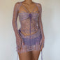Women's Glamorous Creative Sequin Knitted Three-piece Suits