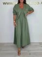 Women's Casual Long Dress Suspender Set Cardigans