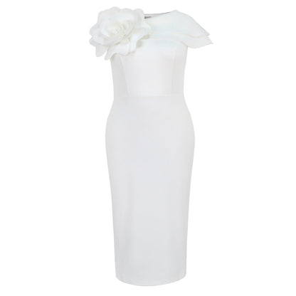 Party Dress Round Neck Sleeveless Floral Dresses