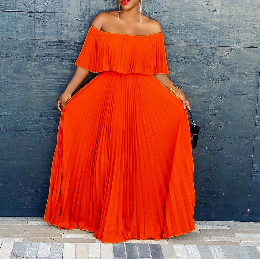 Women's Attractive Summer Sexy Pleated Dress Dresses