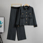 Women's European Goods Casual Fashion Two-piece Collar Suits