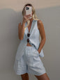 Women's Cotton Linen Summer Commuter Casual Shorts