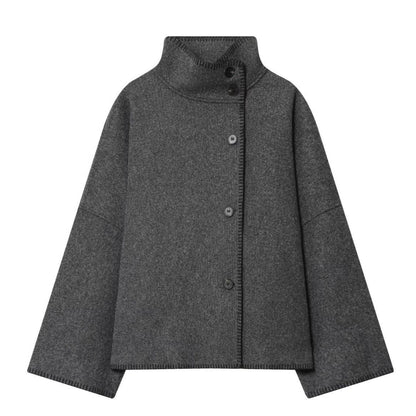 Women's Attractive Fashion Casual Turtleneck Long-sleeved Coats