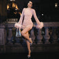 Women's Thin Glittering Mesh Autumn Fashion Trend Dresses