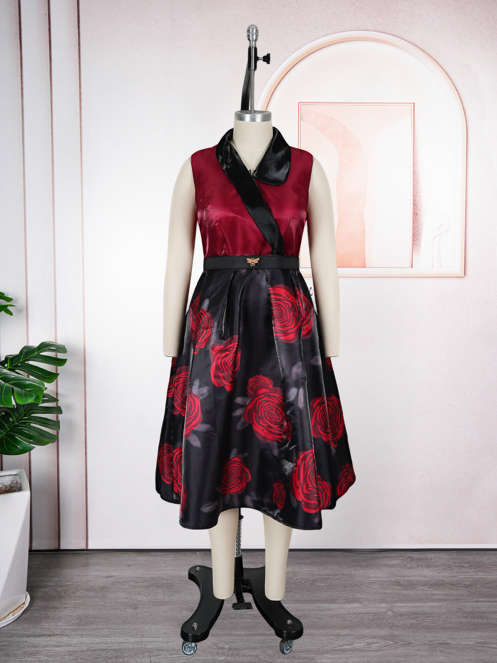 Women's African Retro Sleeveless Summer Sexy Print Dresses