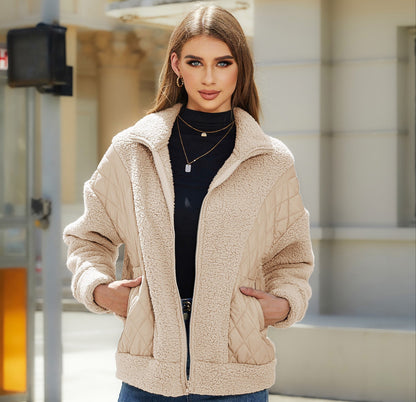 Women's Flash Veet Fashion Long Sleeve Zipper Coats