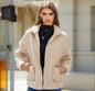 Women's Flash Veet Fashion Long Sleeve Zipper Coats