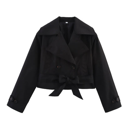 Women's Durable Autumn Fashion Series Belt Coats