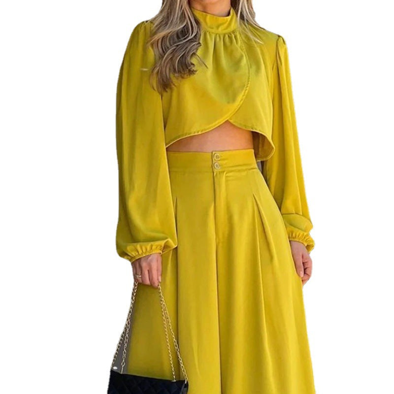 Women's Temperament Commute Irregular High Waist Wide Suits