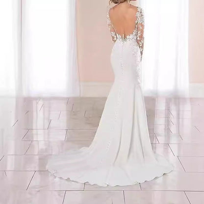 V Fishtail Dress Sexy Temperament Slimming Wedding Dresses