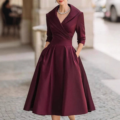 Women's Temperament Dress Slimming Elegant Long Sleeve Clothing
