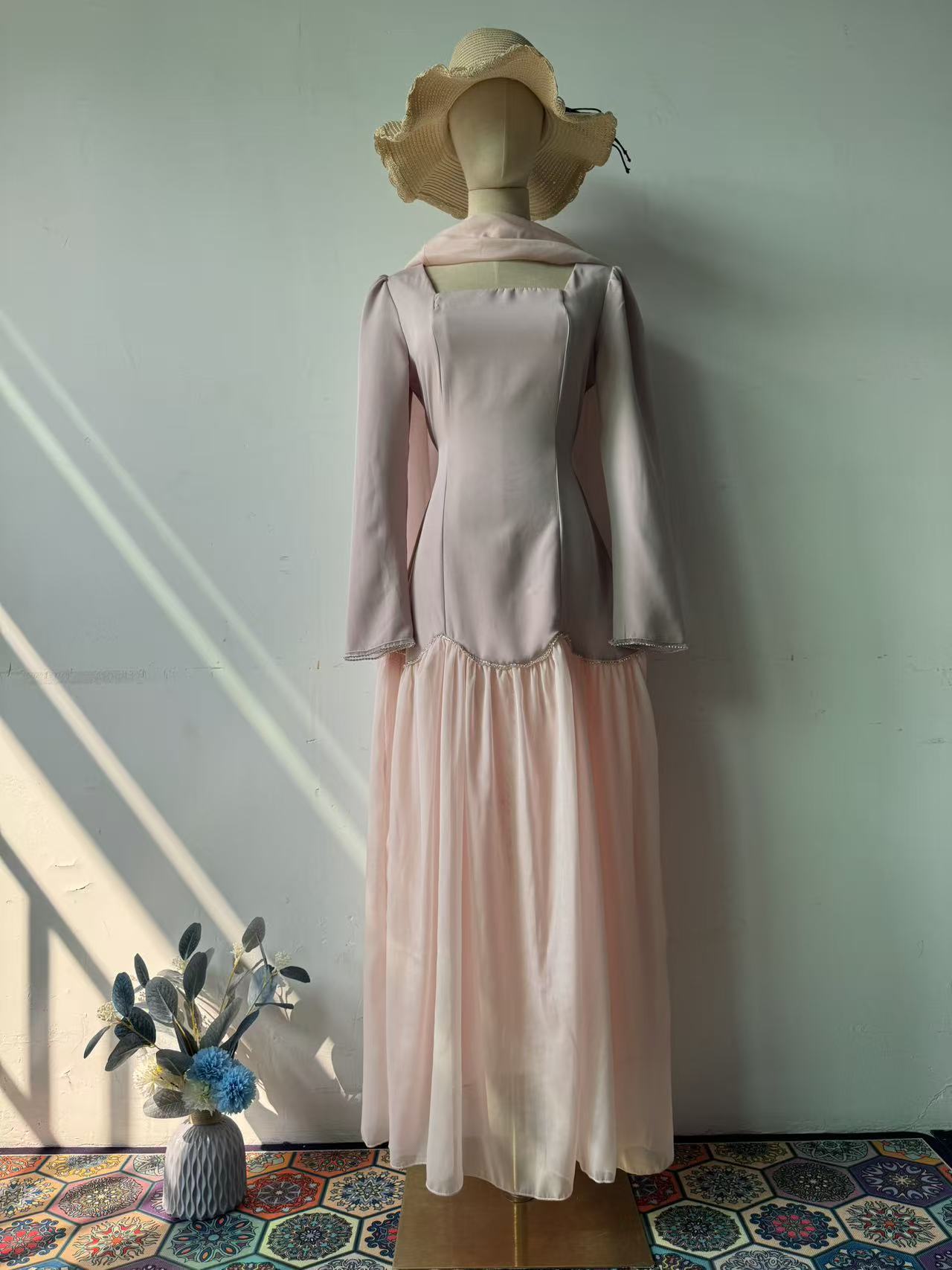 Spring Palace Style Elegant Retro Temperament Long Dresses