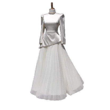 Women's Autumn Elegant Long-sleeved Diamond Dress Two-piece Suits