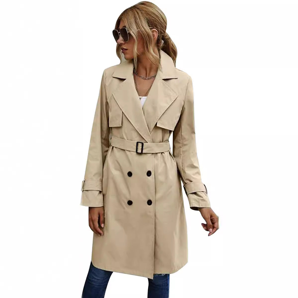 Women's Elegant Thin Trench Loose Casual Clothing
