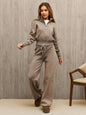 Women's Long Sleeve Zipper Trousers Sports Two-piece Suits