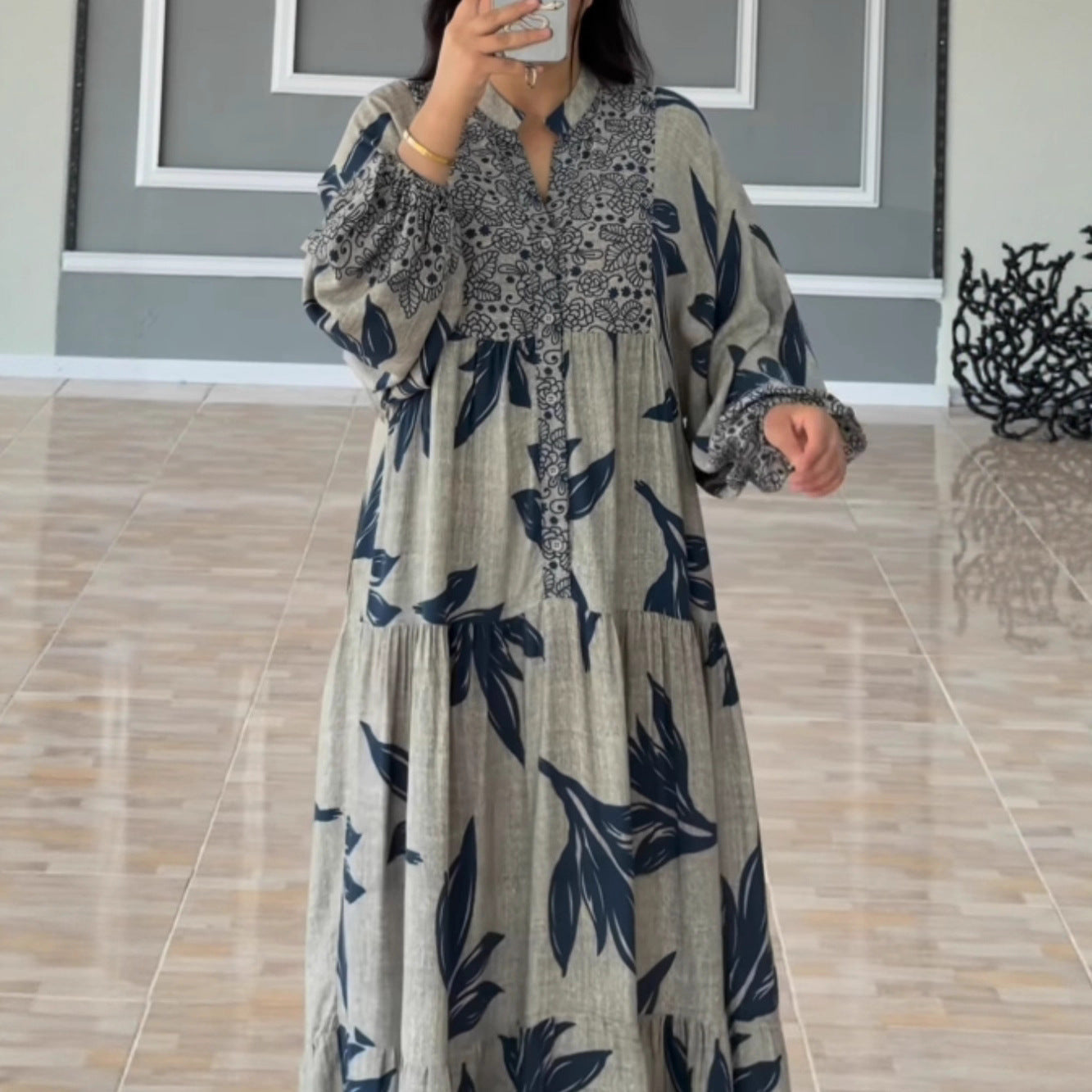 Autumn Long Sleeve Loose Big Hem Dresses