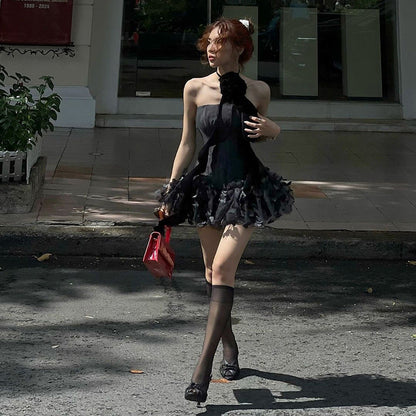 Women's Solid Color High Waist Fashion Tube Dresses