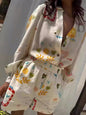 Women's Graceful Shirt Print Holiday Outfit Suits
