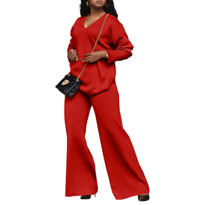 Women's Pure Color Thickened Suede Split Sleeve Suits