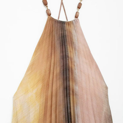 Women's Summer Hanging Collar Pleated Dress Dresses