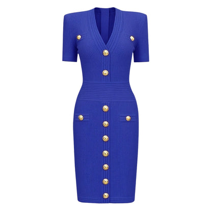 Fashionable Knitted Slim Fit Slimming Sleeve Dresses