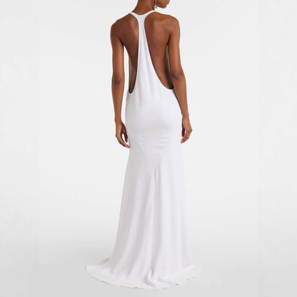 Women's Elegant White Dress Long Summer Sexy Clothing