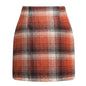 Women's High Waist Tartan Tight Pencil Wool Skirts