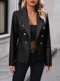 Women's Casual Double Breasted Motorcycle Leather Tops