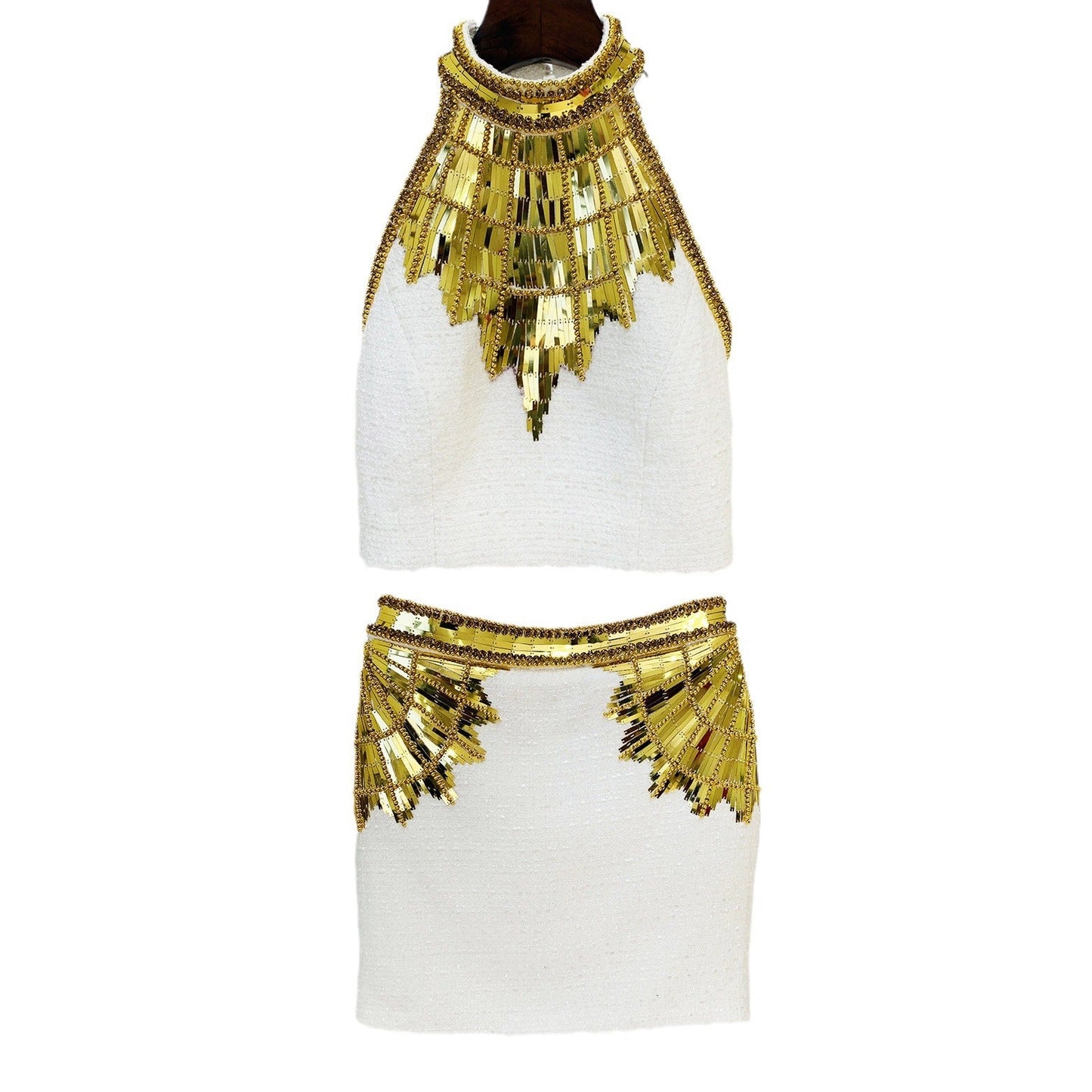 Classy Fashion Bead Diamond Metal Sheet Skirts