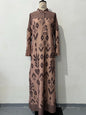 Women's Autumn Print Long Sleeve Fashion Temperament Dresses