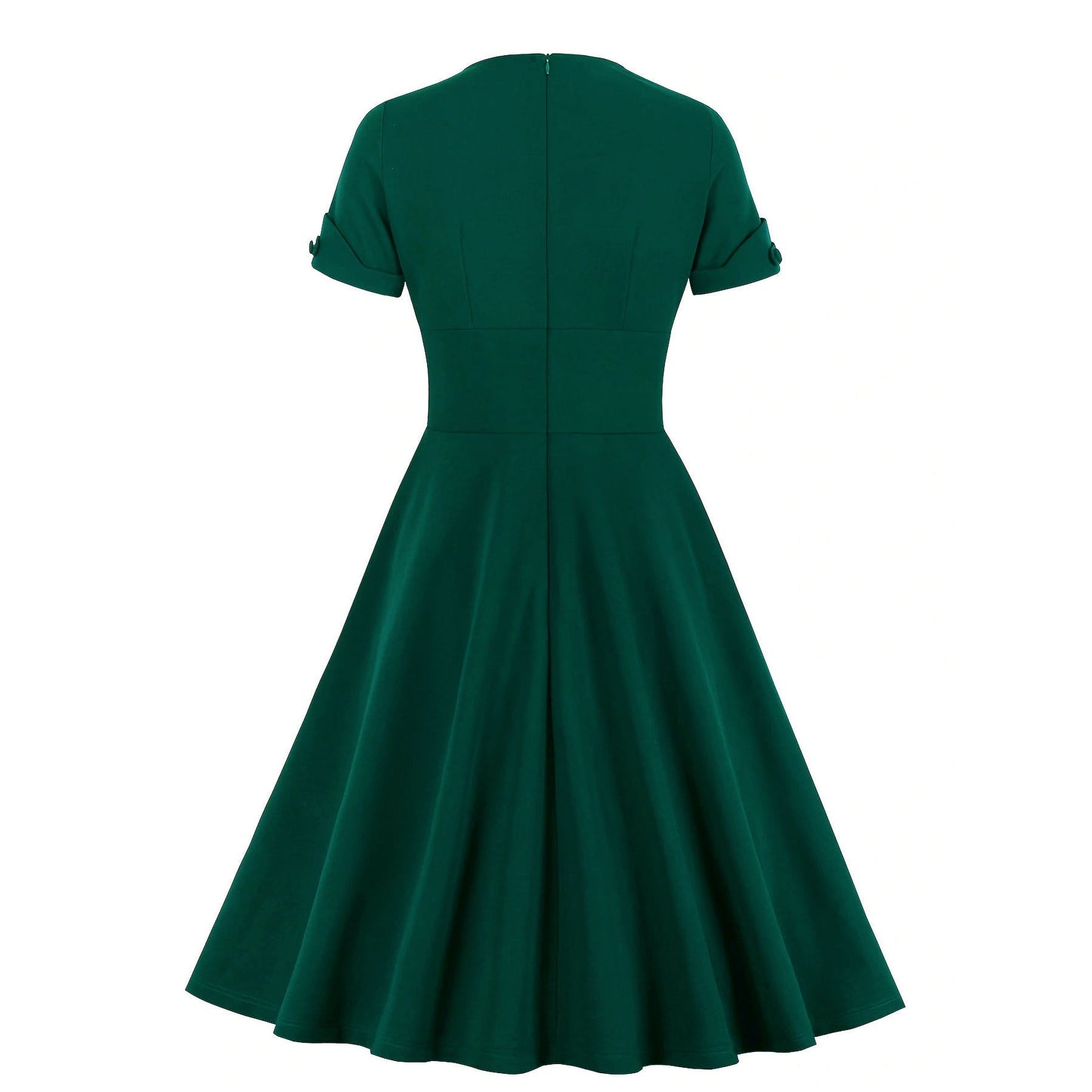 Women's Collar Retro Temperament Pleating Large Hem Dresses