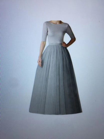 Elegant Voile Pettiskirt Adult Mid-length Mesh Wedding Dresses