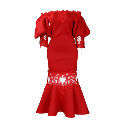 Cool Summer Lace Elegant Fishtail Dress Dresses