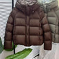 Women's Color Puff Hood Loose Cotton Padded Coats