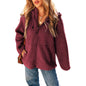 Women's Long Sleeve Zipper Casual Loose Hooded Coats