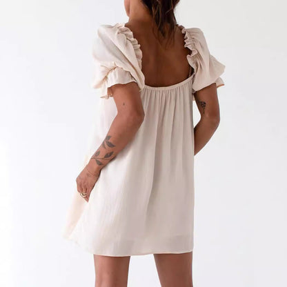 Women's Solid Color Sexy Sleeve Tube Lace Dresses