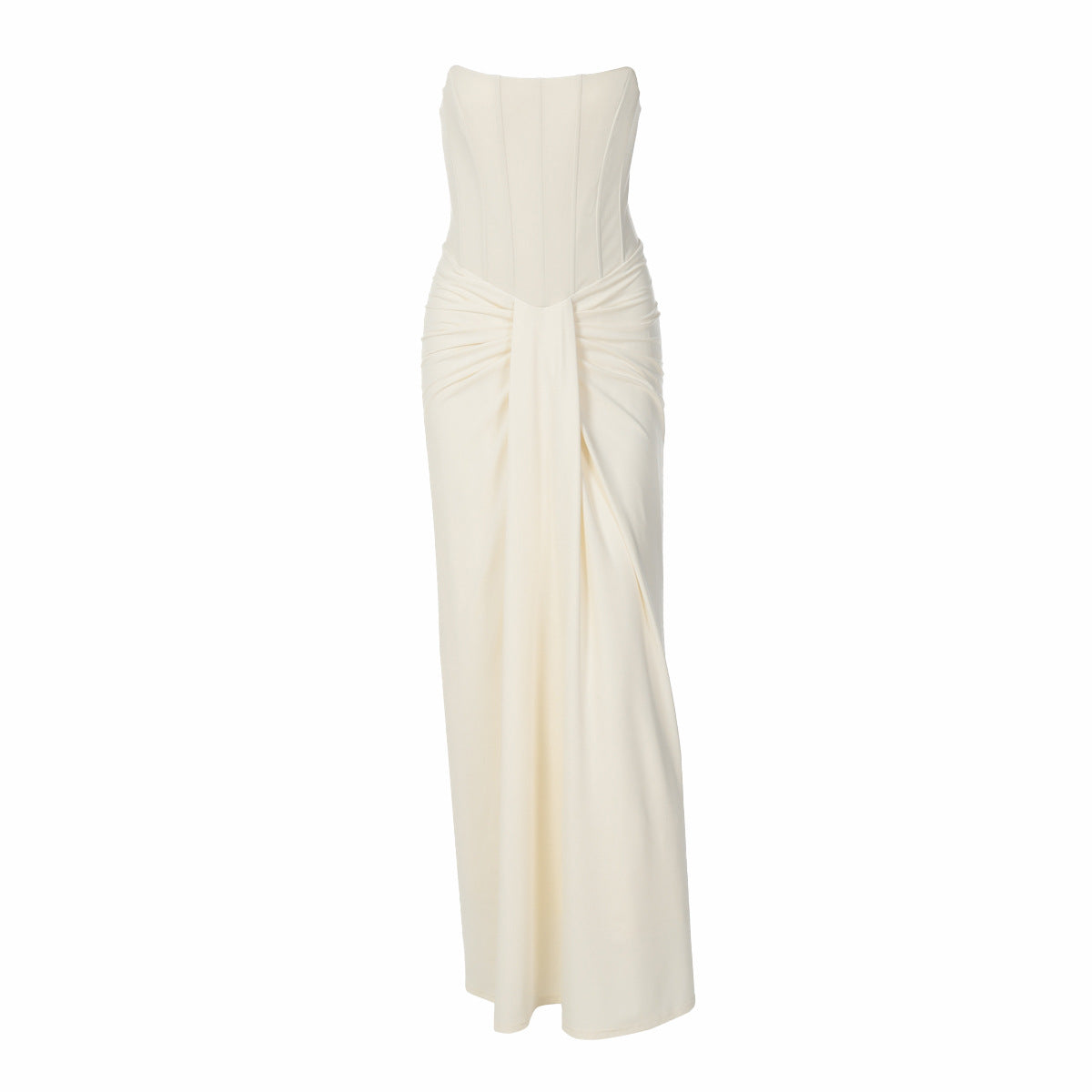 Women's Tube Stitching Elegant Street Style Long Solid Dresses