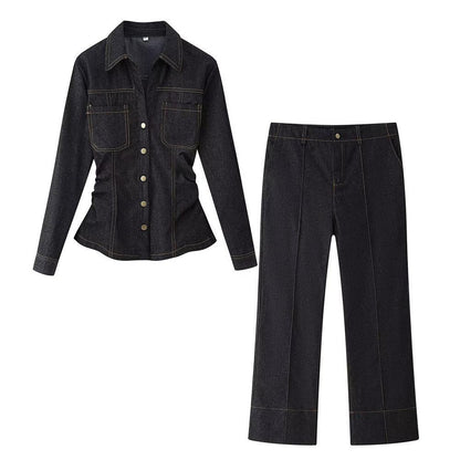 High Waist Long Sleeves Split Single-breasted Suits