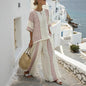 Women's Casual Comfortable Striped Printed T-shirt Wide Suits