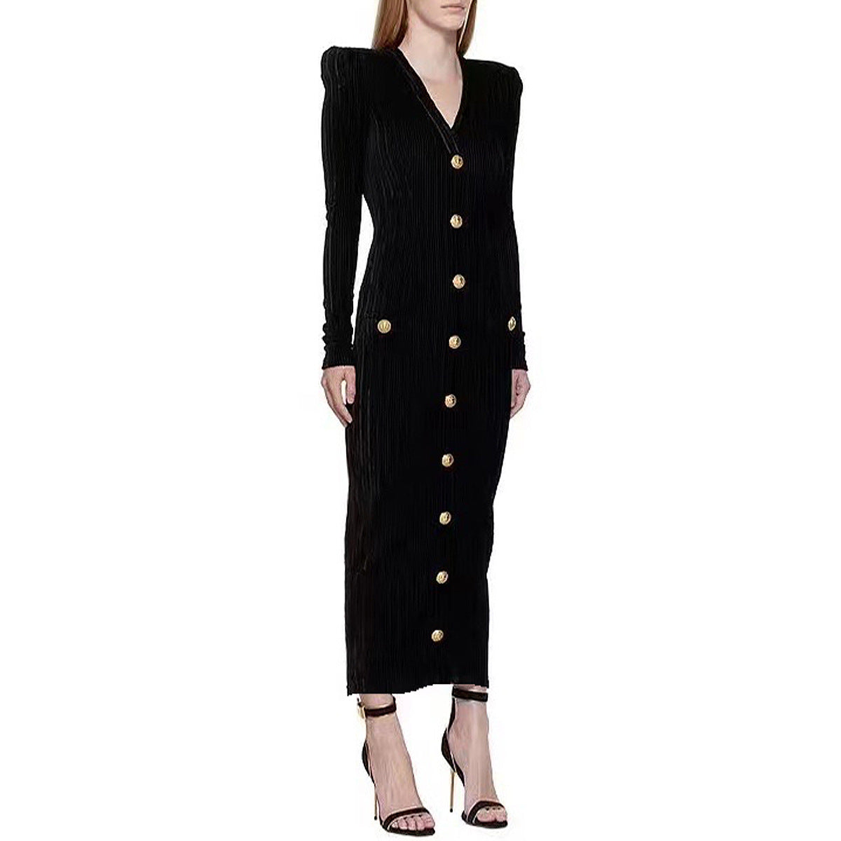 Style Veet Long Sleeves Slimming Dress Dresses