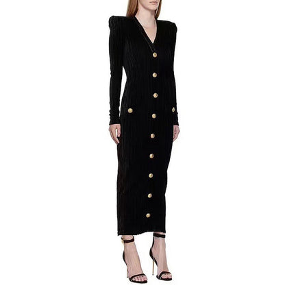 Style Veet Long Sleeves Slimming Dress Dresses