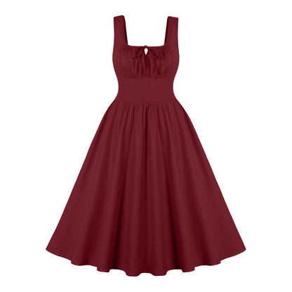 Women's Sleeveless Dress Low-cut Large Plate Autumn Dresses