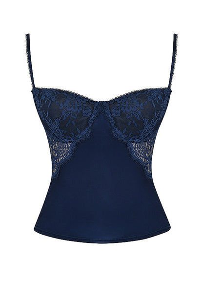 Summer Slim Lace Stitching Hollow Sexy Tops