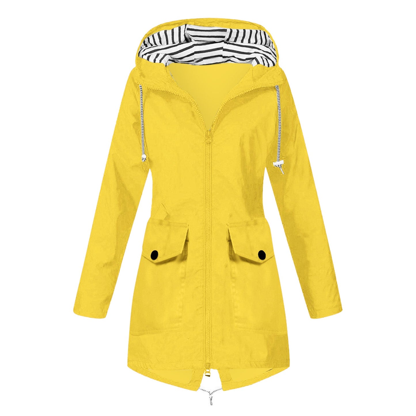 Women's Shell Windproof Outdoor Striped Hooded Mountaineering Coats