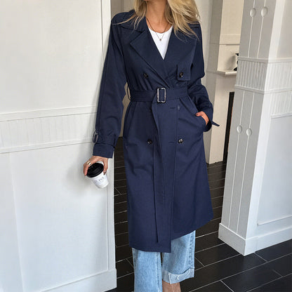 Women's Vacation Solid Color Long-sleeved Overcoat Coats