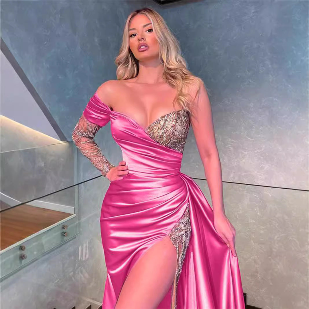 Women's Lace Swing Sexy Dress Trailing Banquet Dresses